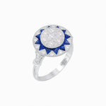 Load image into Gallery viewer, Art Deco Style Star Design Ring With Illusion Setting - Shahin Jewelry
