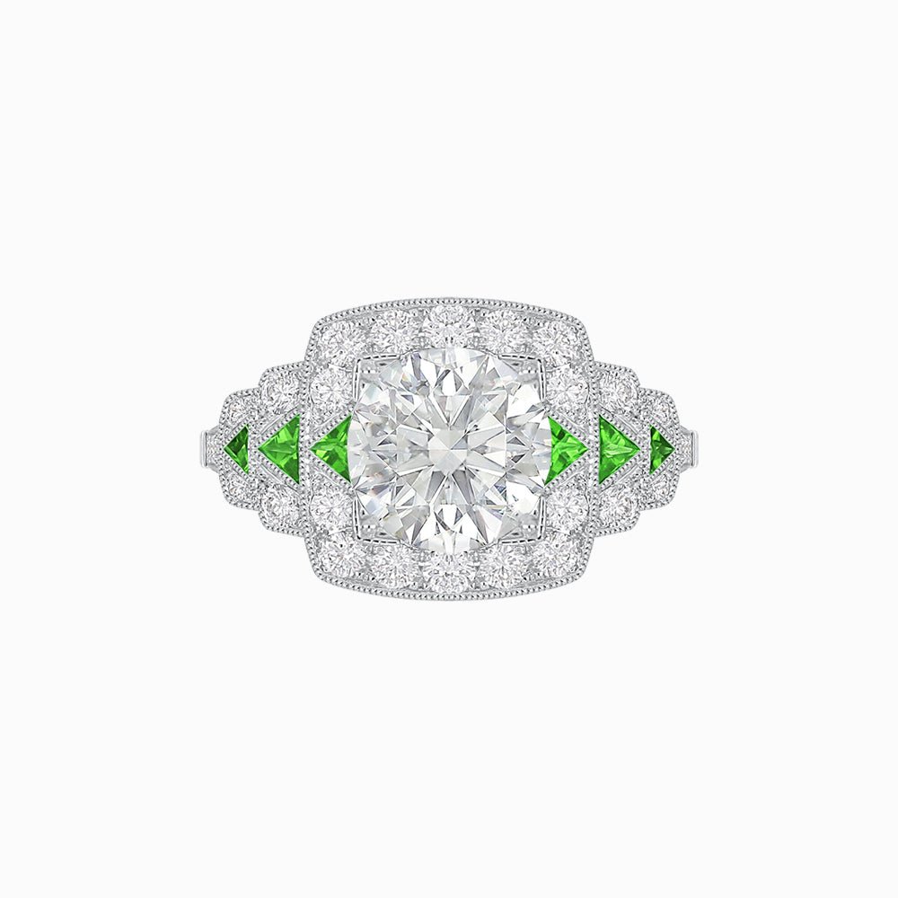 Art Deco Style Stepped Down Diamond Ring - Shahin Jewelry