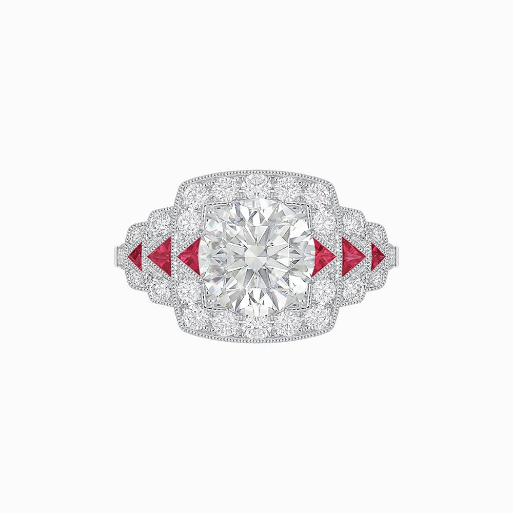 Art Deco Style Stepped Down Diamond Ring - Shahin Jewelry