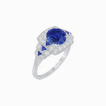 Load image into Gallery viewer, Art Deco Style Stepped Down Ring with Gemstone - Shahin Jewelry
