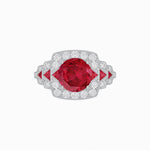 Load image into Gallery viewer, Art Deco Style Stepped Down Ring with Gemstone - Shahin Jewelry
