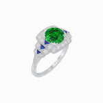 Load image into Gallery viewer, Art Deco Style Stepped Down Ring with Gemstone - Shahin Jewelry
