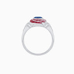 Load image into Gallery viewer, Art Deco Style Swirl Ring with Round Center Stone and Calibre-Cut Gemstone Accents - Shahin Jewelry