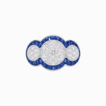 Load image into Gallery viewer, Art Deco Style Trilogy Illusion Setting Ring with Diamond - Shahin Jewelry
