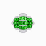 Load image into Gallery viewer, Art Deco Triple Tank - Scroll Motif Ring - Shahin Jewelry
