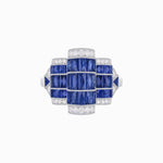 Load image into Gallery viewer, Art Deco Triple Tank - Scroll Motif Ring - Shahin Jewelry
