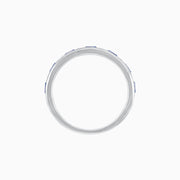 Baguette Brilliance , Sapphire and Diamond Channel Set Ring - Shahin Jewelry