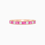 Load image into Gallery viewer, Baguette Brilliance , Spinel and Diamond Channel Set Ring - Shahin Jewelry
