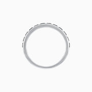 Baguette Channel Set Ring - 14k Withe Gold - Shahin Jewelry