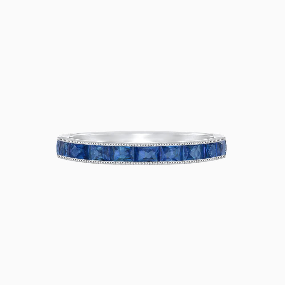 Baguette Channel Set Ring - 18k Withe Gold - Shahin Jewelry