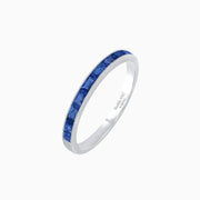 Baguette Sapphire Channel Set Ring - Shahin Jewelry