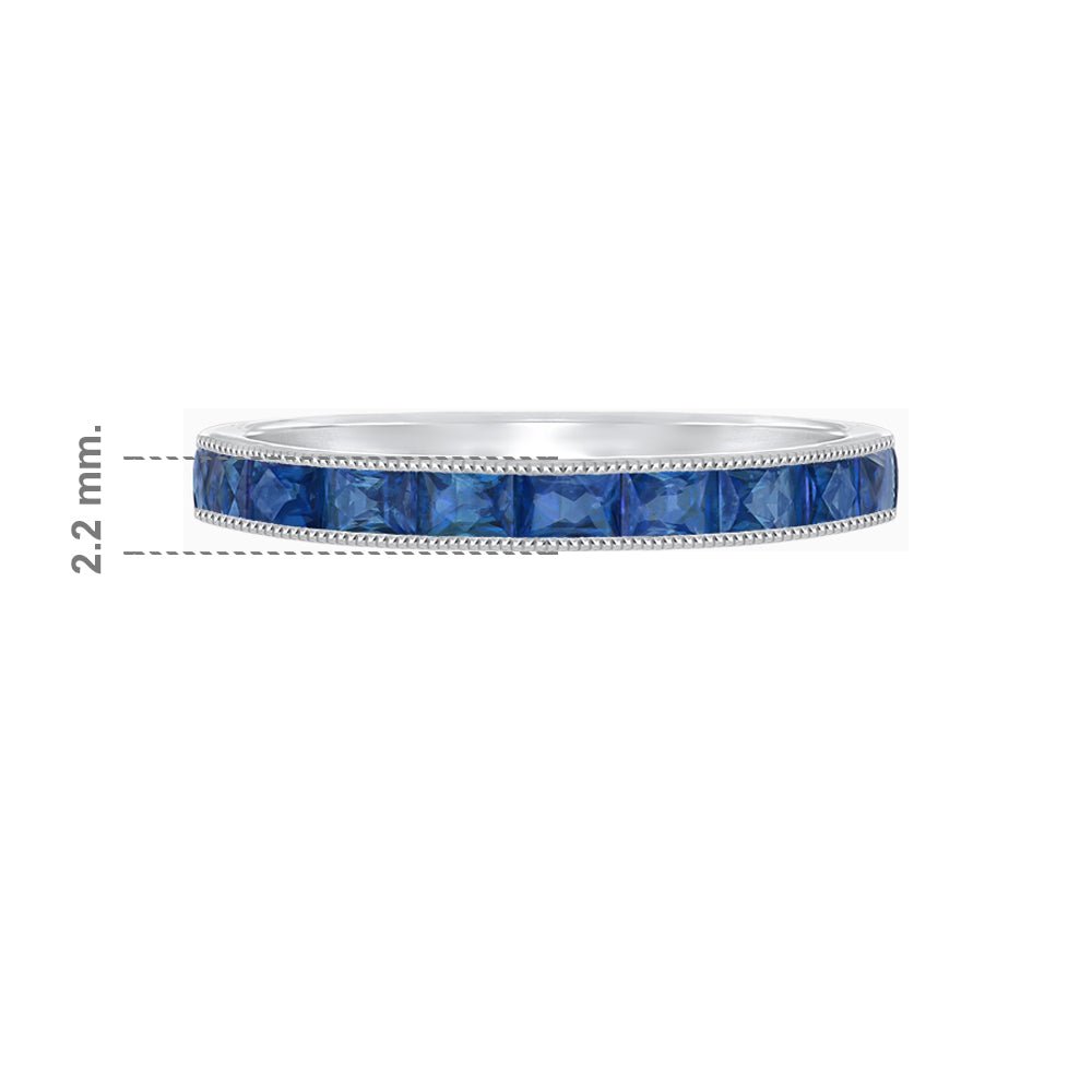 Baguette Sapphire Channel Set Ring - Shahin Jewelry