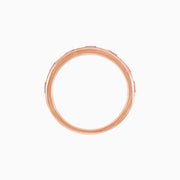 Blush Ember – Spinel and Princess Diamond Half Band in 14K Rose Gold - Shahin Jewelry