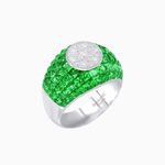 Load image into Gallery viewer, Bombay Illusion Diamond Ring with Gemstone - Shahin Jewelry
