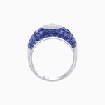 Load image into Gallery viewer, Bombay Illusion Diamond Ring with Gemstone - Shahin Jewelry
