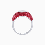 Load image into Gallery viewer, Bombay Illusion Diamond Ring with Gemstone - Shahin Jewelry
