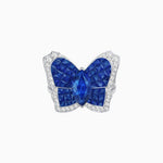Load image into Gallery viewer, Butterfly Inspired Marquise Cocktail Ring with Invisible-Set Calibré-Cut Gemstones - Shahin Jewelry