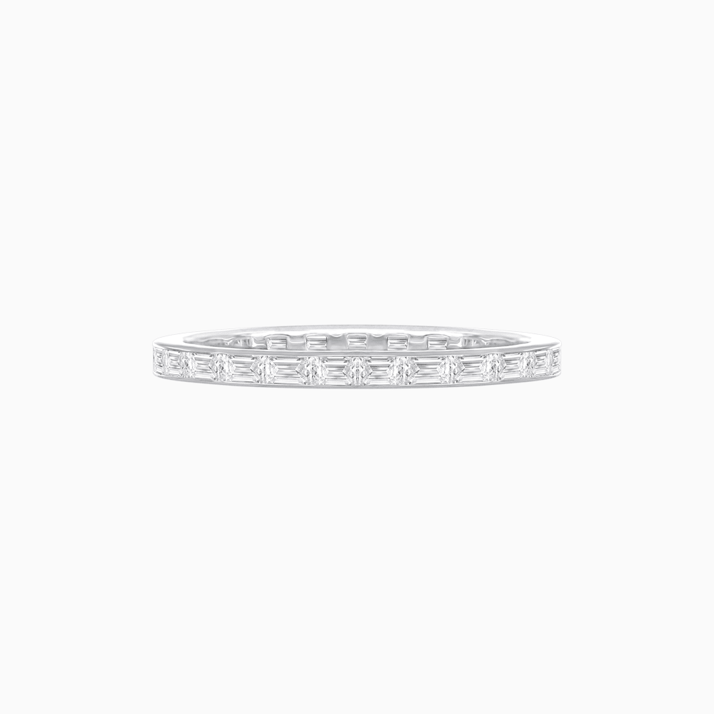 Classic Full Eternity Band with Baguette Diamond Pattern - Shahin Jewelry