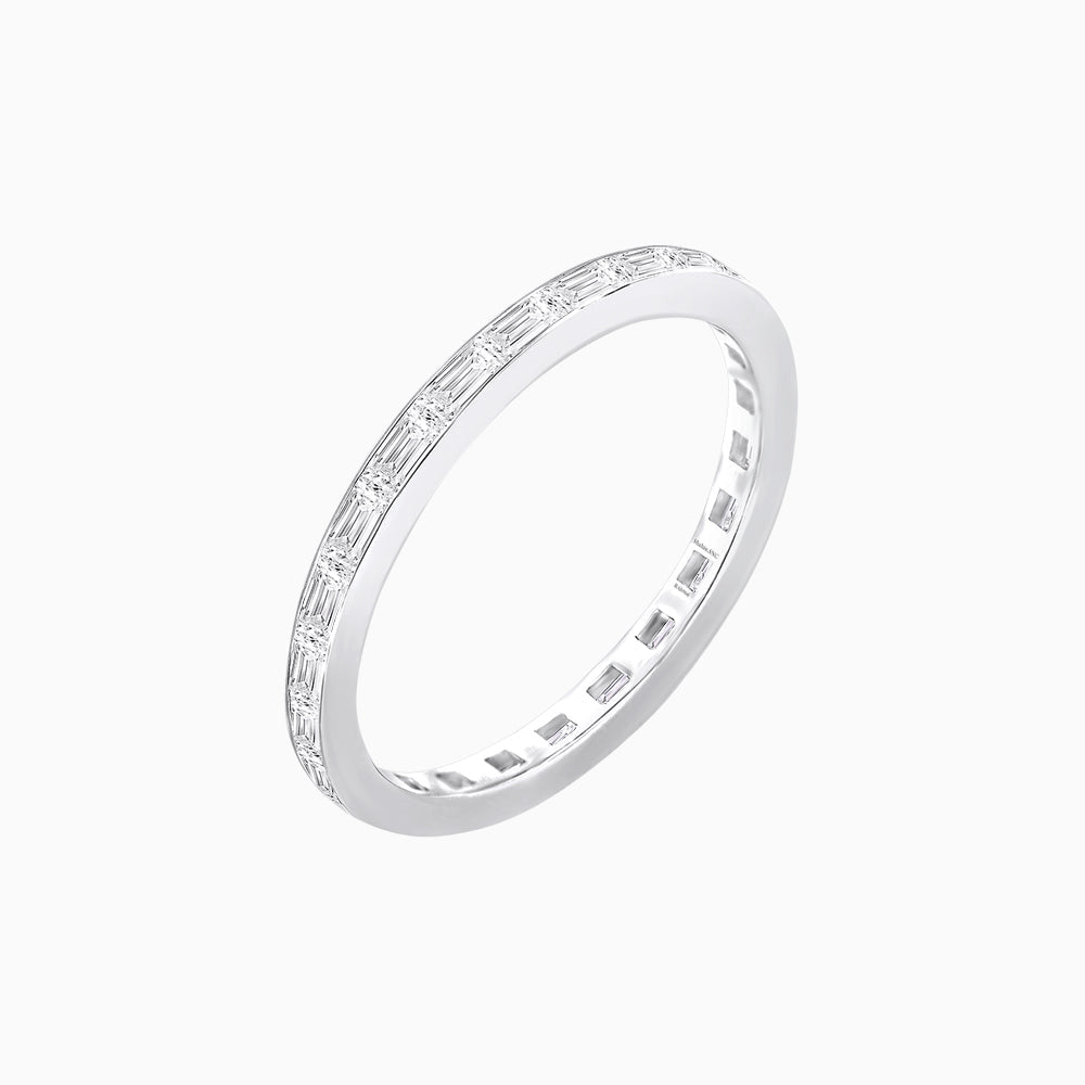 Classic Full Eternity Band with Baguette Diamond Pattern - Shahin Jewelry