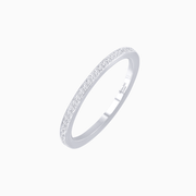 Classic Round Diamond Stackable Wedding Band - Shahin Jewelry