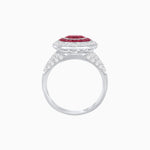 Load image into Gallery viewer, Convertible Gemstone Ring/Pendant with Accent Double Halo Highlights - Shahin Jewelry
