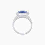 Load image into Gallery viewer, Convertible Gemstone Ring/Pendant with Accent Double Halo Highlights - Shahin Jewelry
