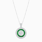 Load image into Gallery viewer, Convertible Ring/Pendant with Accent Double Halo Highlights - Shahin Jewelry
