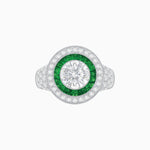 Load image into Gallery viewer, Convertible Ring/Pendant with Accent Double Halo Highlights - Shahin Jewelry
