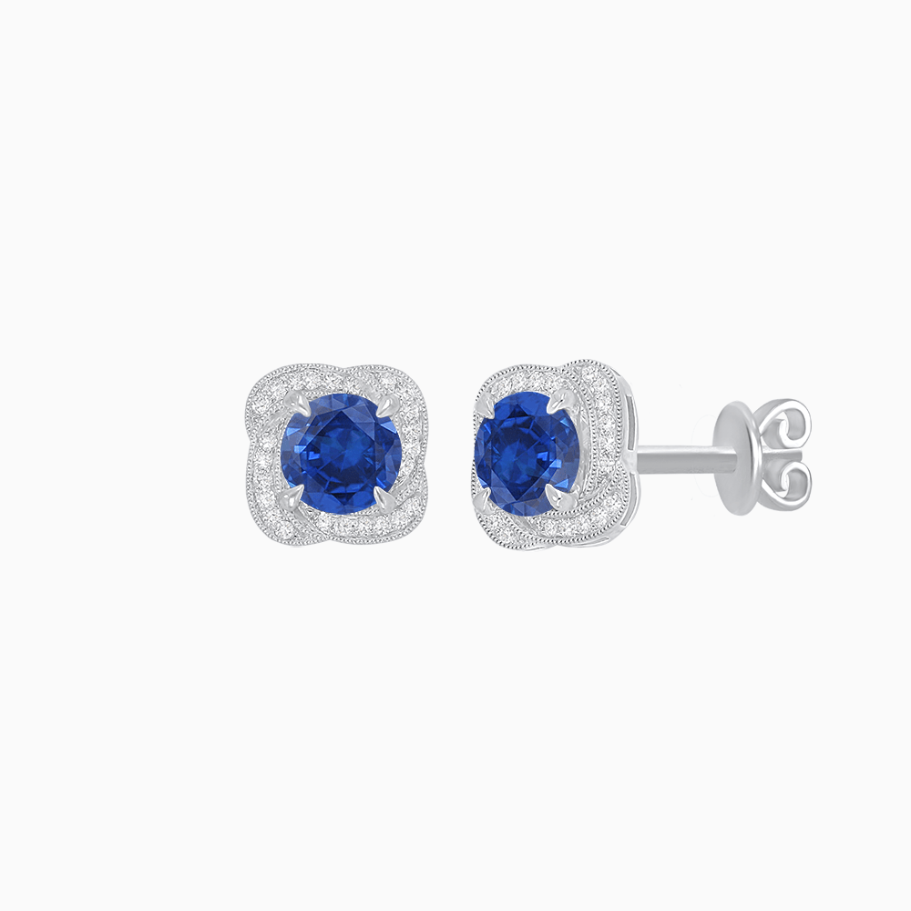 Convertible Round Stud Earrings with Diamond Accent Jackets - Shahin Jewelry