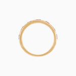 Load image into Gallery viewer, Crimson Edge – Ruby and Princess Diamond Half Band in 14K Yellow Gold - Shahin Jewelry
