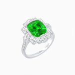 Load image into Gallery viewer, Cushion Cut Center Mounting Ring with Diamond Accents – Fully Customizable - Shahin Jewelry
