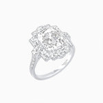 Load image into Gallery viewer, Cushion Cut Center Mounting Ring with Diamond Accents – Fully Customizable - Shahin Jewelry

