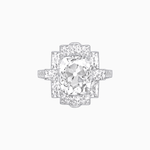 Load image into Gallery viewer, Cushion Cut Center Mounting Ring with Diamond Accents – Fully Customizable - Shahin Jewelry
