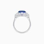 Load image into Gallery viewer, Cushion Cut Center Mounting Ring with Diamond Accents – Fully Customizable - Shahin Jewelry
