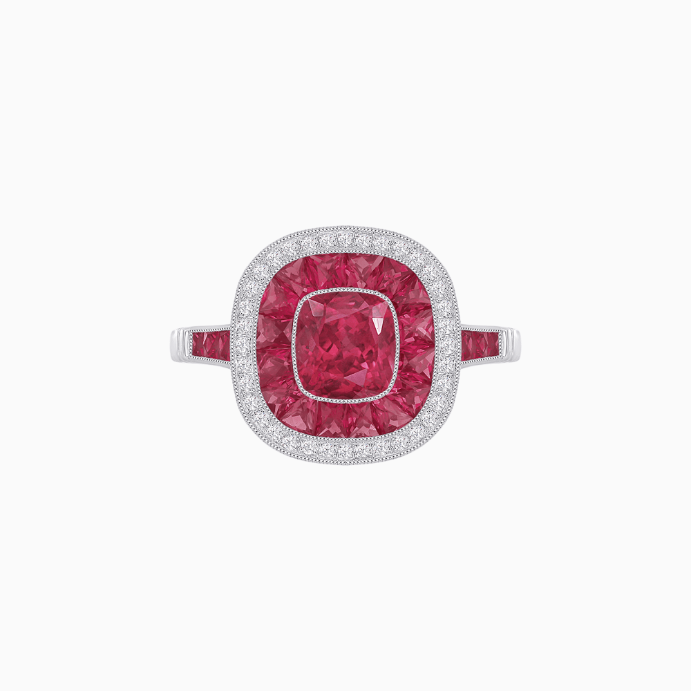 Cushion Cut Gemstone Engagement Ring - Shahin Jewelry