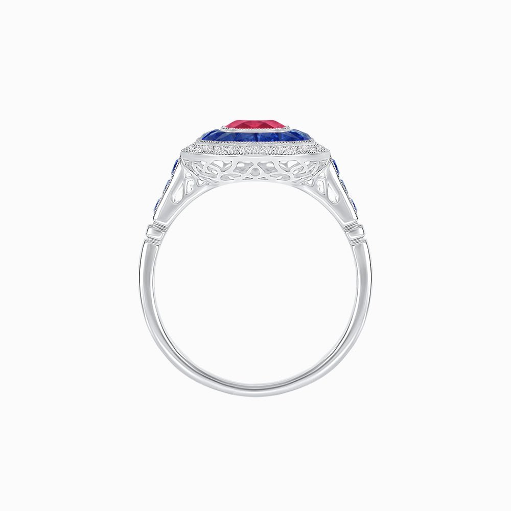 Cushion Cut Gemstone Engagement Ring - Shahin Jewelry