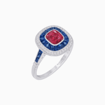 Load image into Gallery viewer, Cushion Cut Gemstone Engagement Ring - Shahin Jewelry