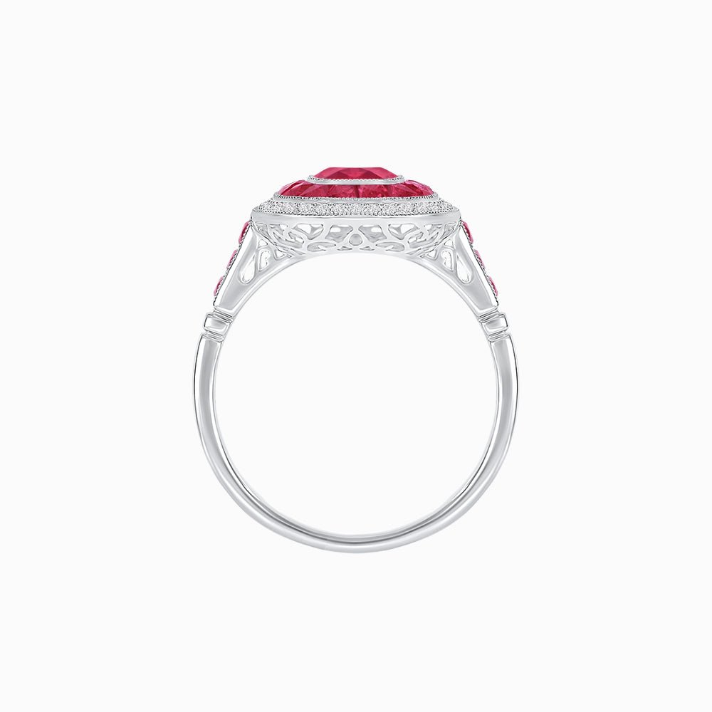 Cushion Cut Gemstone Engagement Ring - Shahin Jewelry