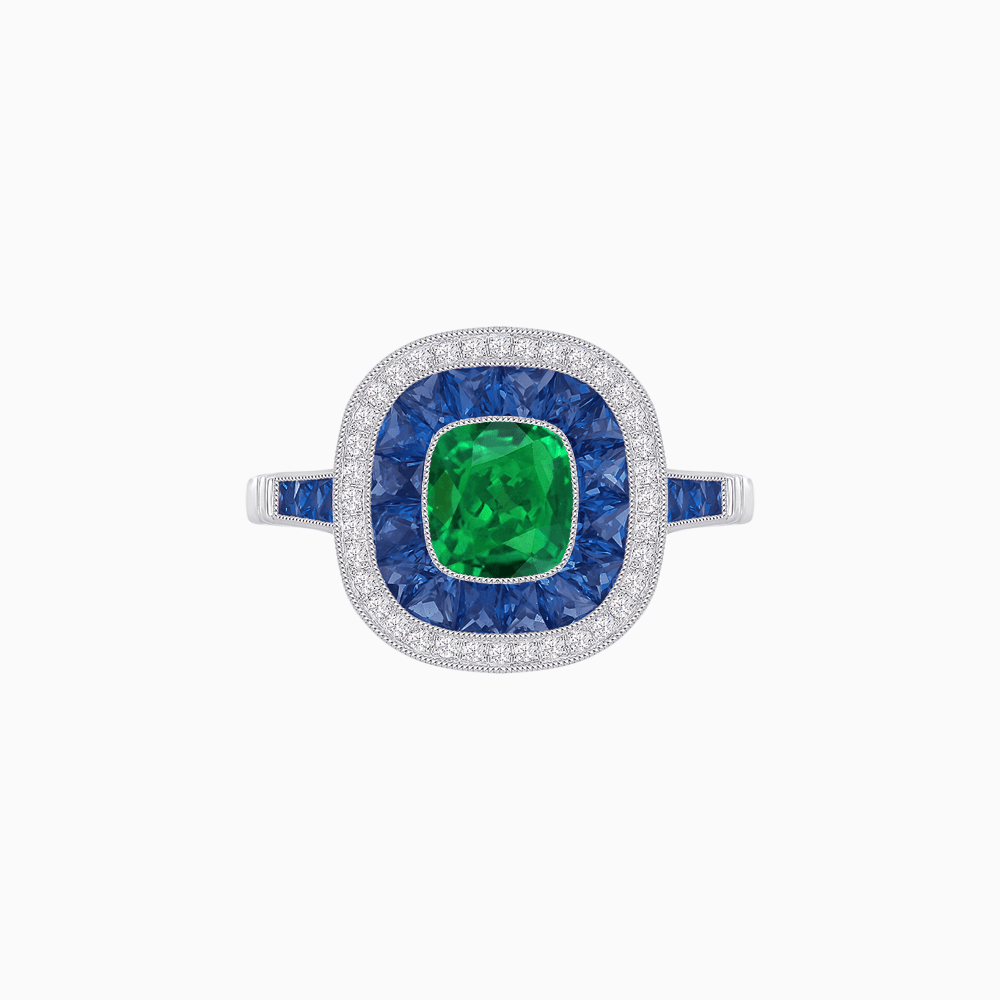 Cushion Cut Gemstone Engagement Ring - Shahin Jewelry