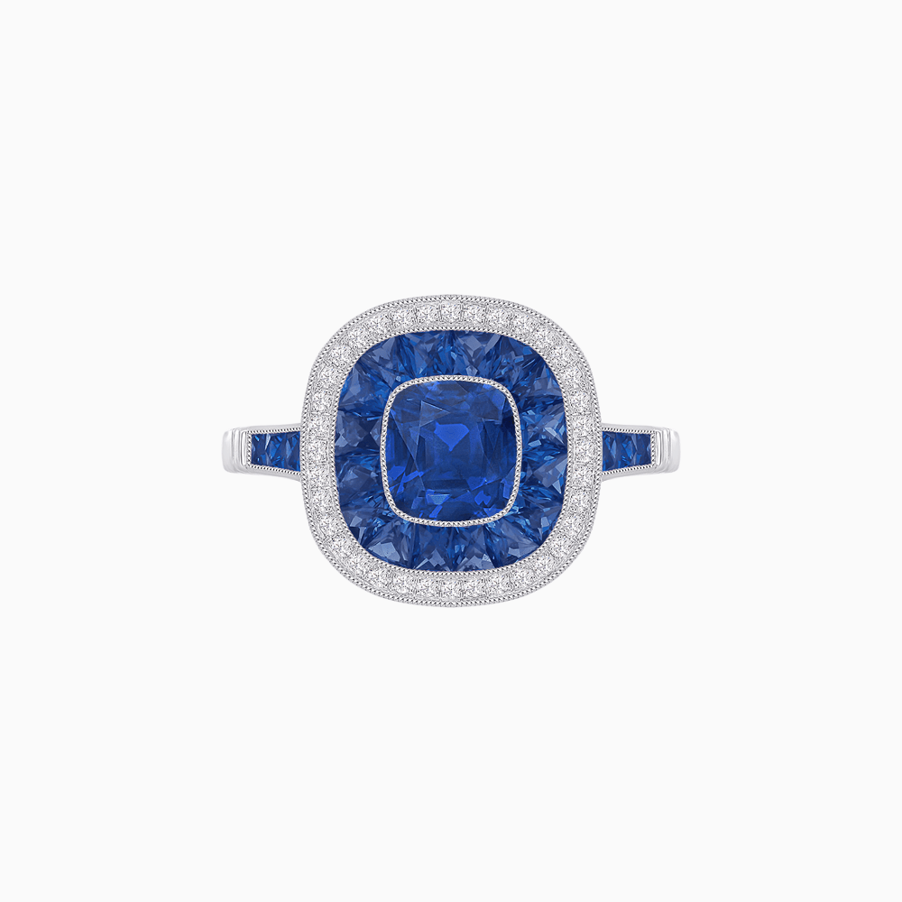 Cushion Cut Gemstone Engagement Ring - Shahin Jewelry