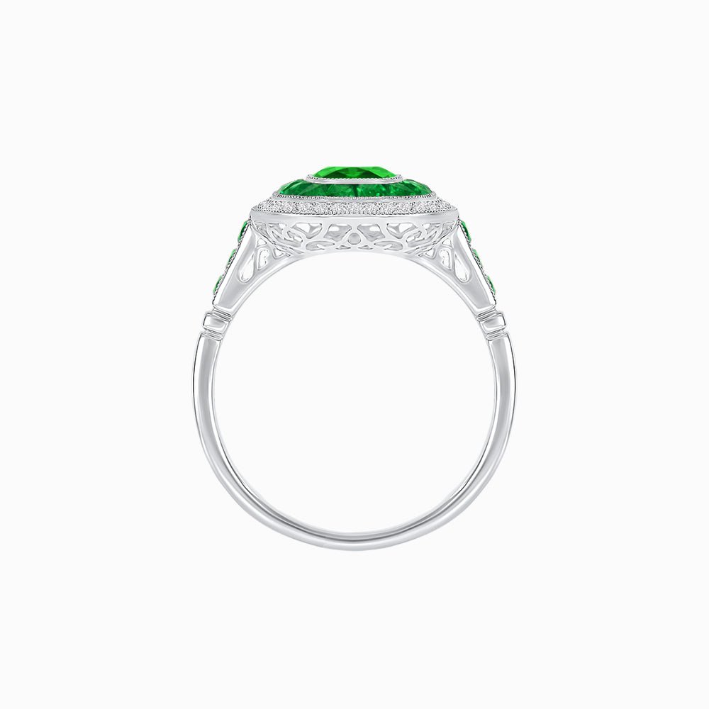 Cushion Cut Gemstone Engagement Ring - Shahin Jewelry