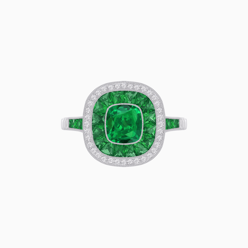 Cushion Cut Gemstone Engagement Ring - Shahin Jewelry