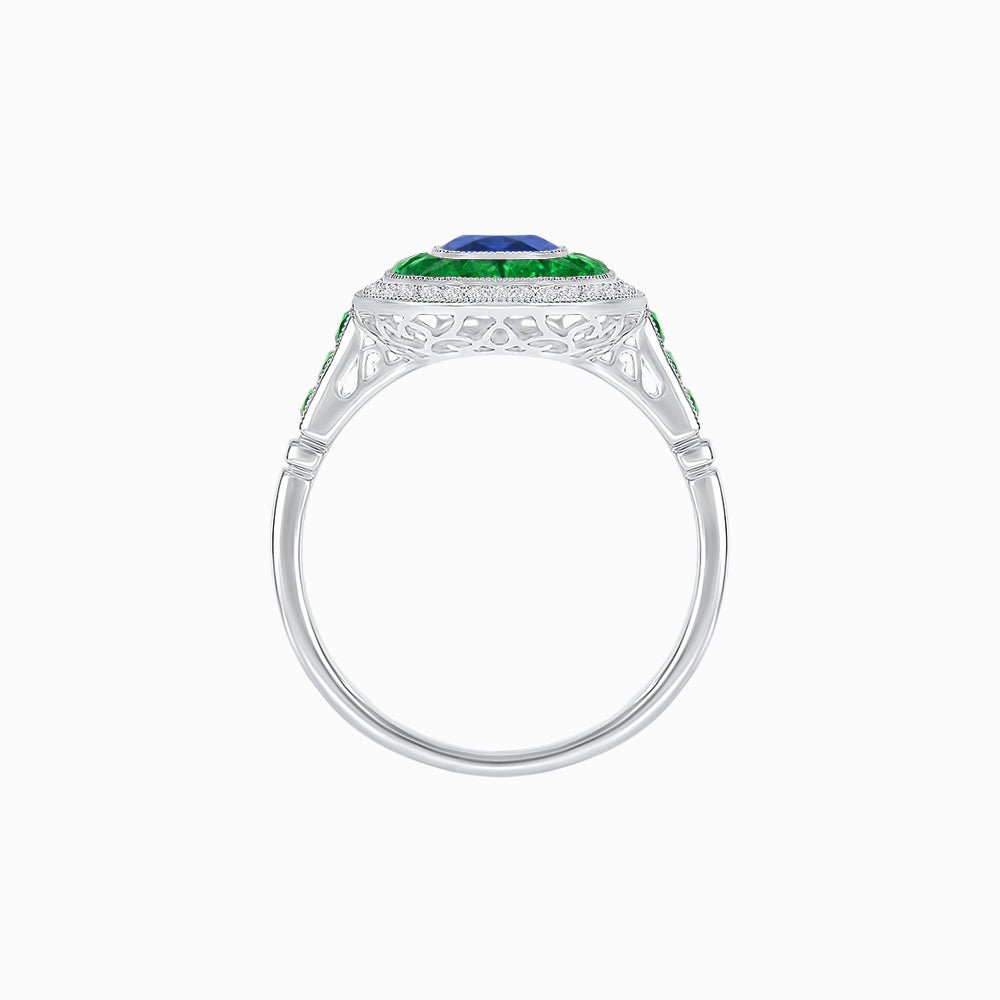 Cushion Cut Gemstone Engagement Ring - Shahin Jewelry