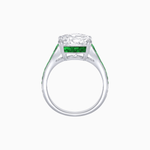 Load image into Gallery viewer, Cushion - Cut Gemstone Engagement Ring Mounting with French Cut Accent Stones - Shahin Jewelry
