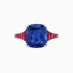 Load image into Gallery viewer, Cushion - Cut Gemstone Engagement Ring Mounting with French Cut Accent Stones - Shahin Jewelry
