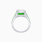 Load image into Gallery viewer, Cushion - Cut Gemstone Engagement Ring Mounting with French Cut Accent Stones - Shahin Jewelry
