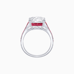 Load image into Gallery viewer, Cushion - Cut Gemstone Engagement Ring Mounting with French Cut Accent Stones - Shahin Jewelry
