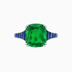 Load image into Gallery viewer, Cushion - Cut Gemstone Engagement Ring Mounting with French Cut Accent Stones - Shahin Jewelry

