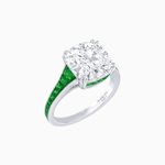 Load image into Gallery viewer, Cushion - Cut Gemstone Engagement Ring Mounting with French Cut Accent Stones - Shahin Jewelry
