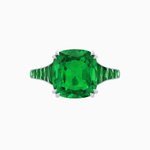 Load image into Gallery viewer, Cushion - Cut Gemstone Engagement Ring Mounting with French Cut Accent Stones - Shahin Jewelry
